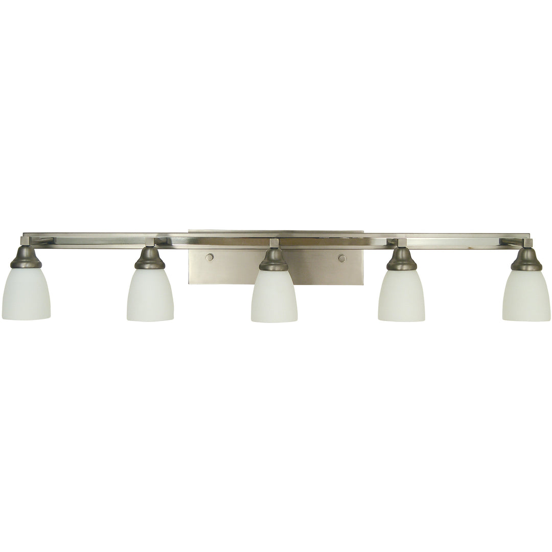 Framburg Wall Sconces Satin Pewter with Polished Nickel 5-Light Satin Pewter/Polished Nickel Mercer Sconce by Framburg 4785