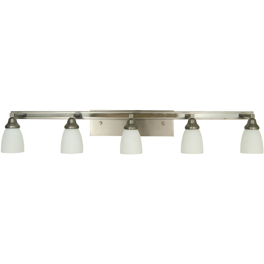 Framburg Wall Sconces Satin Pewter with Polished Nickel 5-Light Satin Pewter/Polished Nickel Mercer Sconce by Framburg 4785