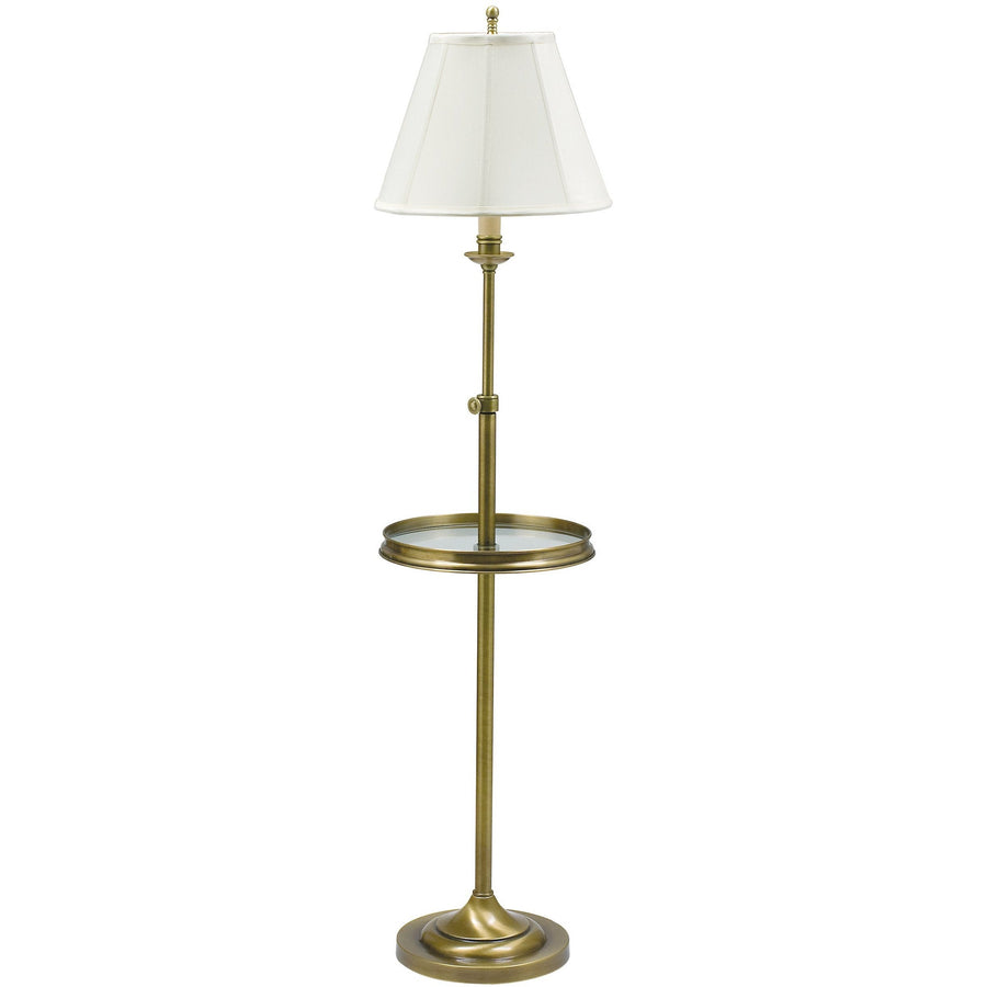 House Of Troy Floor Lamps Club Adjustable Floor Lamp with Table by House Of Troy CL202-AB