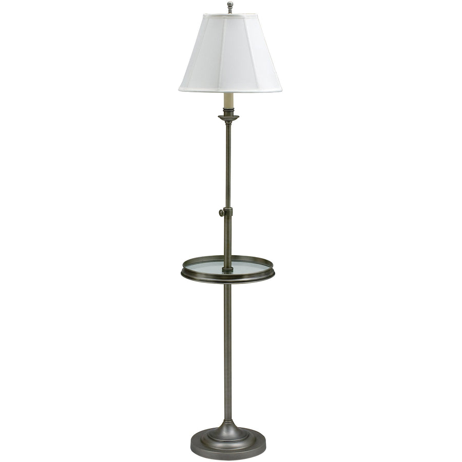 House Of Troy Floor Lamps Club Adjustable Floor Lamp with Table by House Of Troy CL202-AS