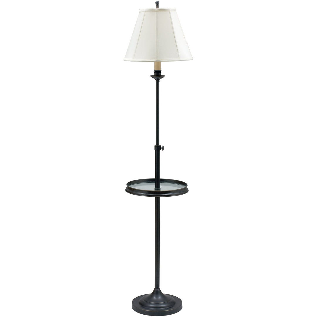 House Of Troy Floor Lamps Club Adjustable Floor Lamp with Table by House Of Troy CL202-OB