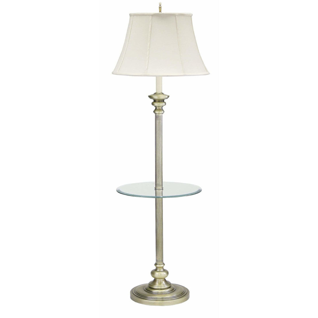 House Of Troy Floor Lamps Newport Floor Lamp with Glass Table by House Of Troy N602-AB