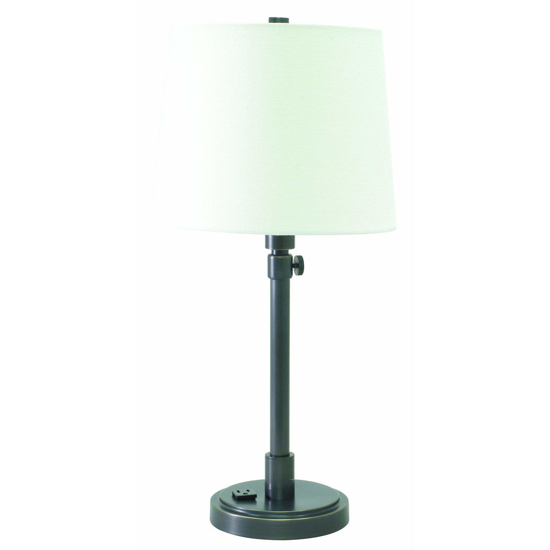 House Of Troy Table Lamps Townhouse Adjustable Table Lamp with Convenience Outlet by House Of Troy TH751-OB