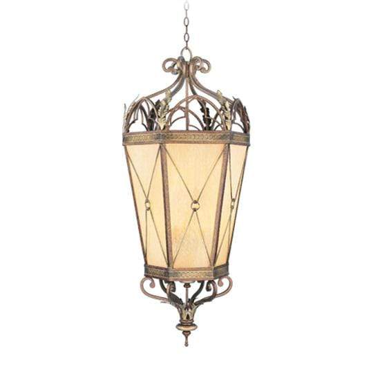 Livex Lighting Foyers Palacial Bronze with Gilded Accents / Gold Dusted Art Glass Bristol Manor Palacial Bronze with Gilded Accents Foyer By Livex Lighting 8837-64