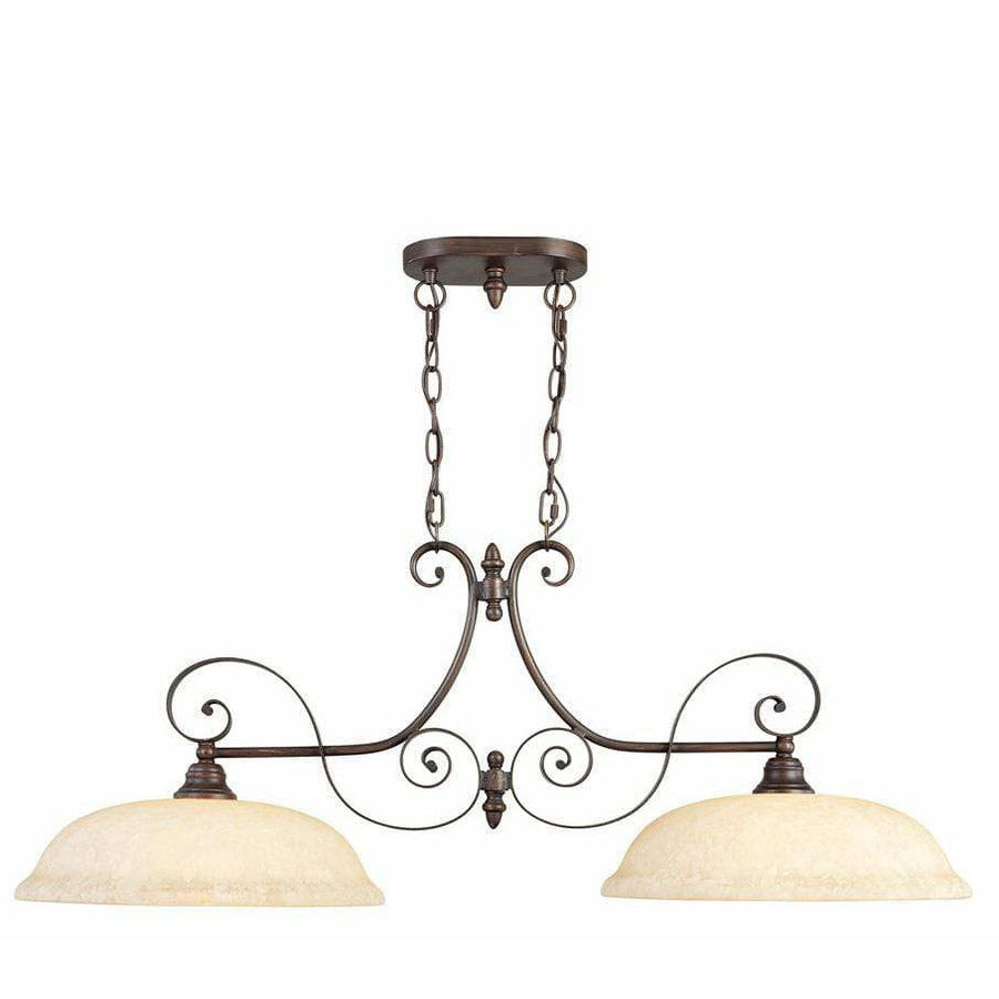 Livex Lighting Islands Imperial Bronze / Vintage Scavo Glass Manchester Imperial Bronze Island By Livex Lighting 6152-58