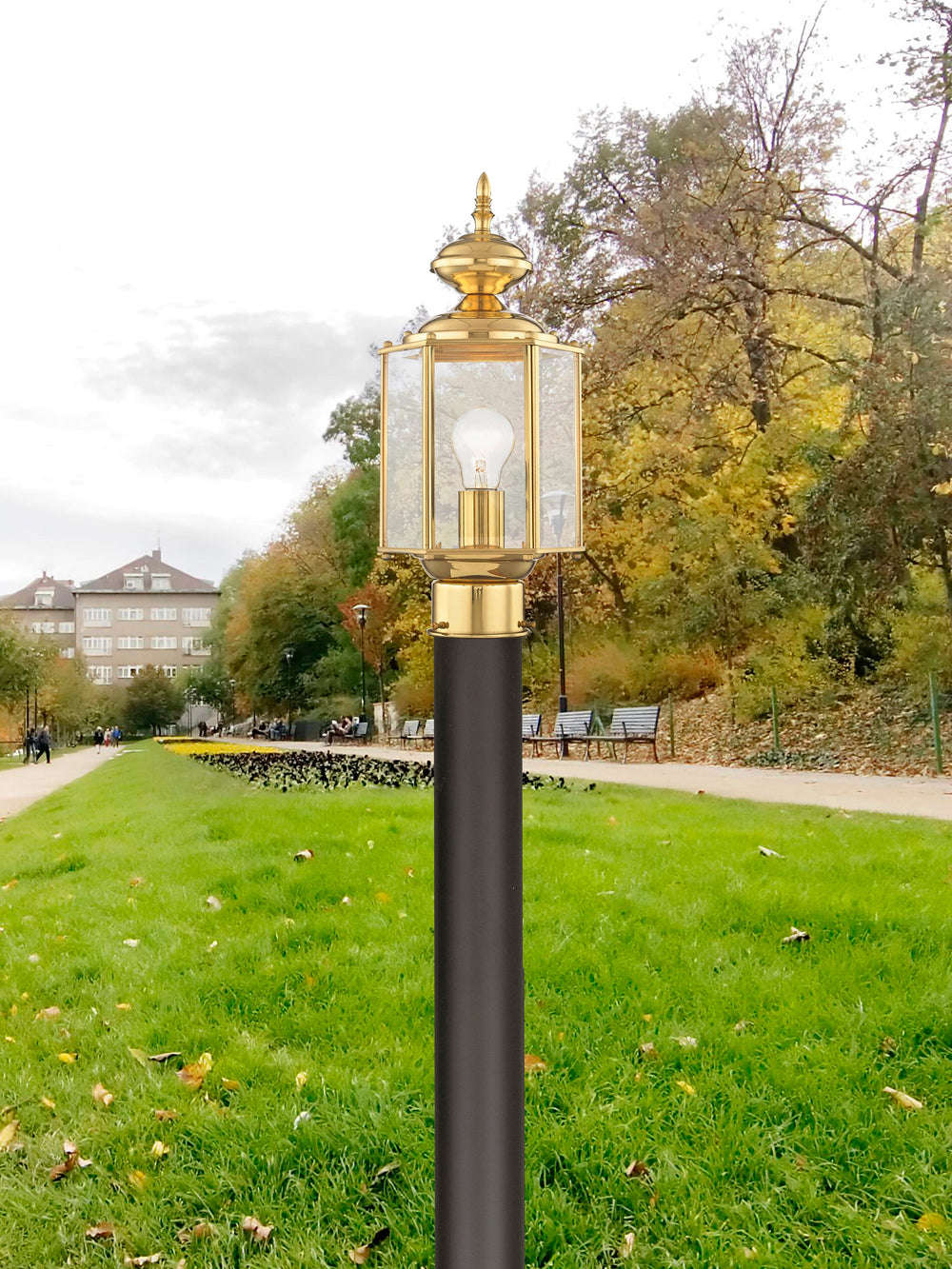 Livex Lighting Outdoor Basics Post Top Lantern 2117-02 Chandelier Palace