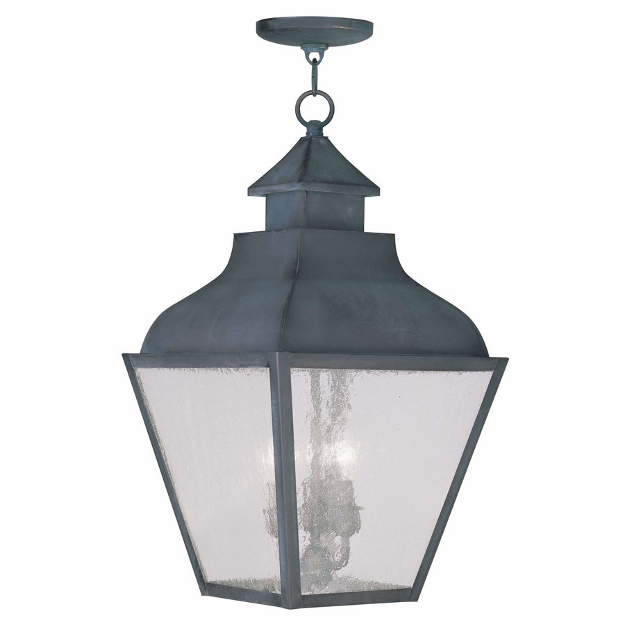 Livex Lighting Outdoor Pendants Lanterns Charcoal / Seeded Glass Vernon Charcoal Outdoor Pendant Lantern  By Livex Lighting 2456-61