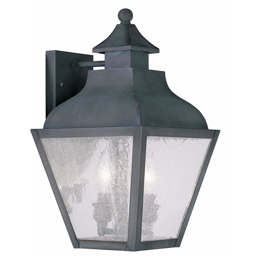 Livex Lighting Outdoor Wall Lanterns Charcoal / Seeded Glass Vernon Charcoal Outdoor Wall Lantern By Livex Lighting 2451-61