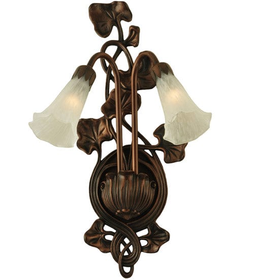 Meyda Lighting 10.5"W White Pond Lily 3 LT Wall Sconce 11239 | Chandelier Palace - Trusted Dealer