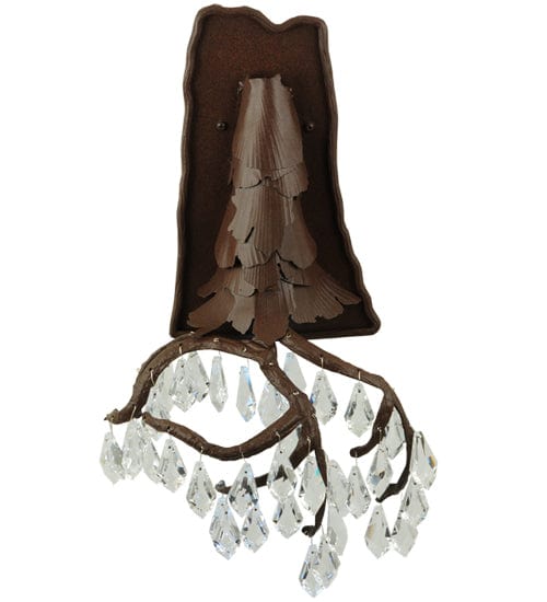 Meyda Lighting 12" Wide Winter at Stillwater Crystal Wall Sconce 137761 Chandelier Palace