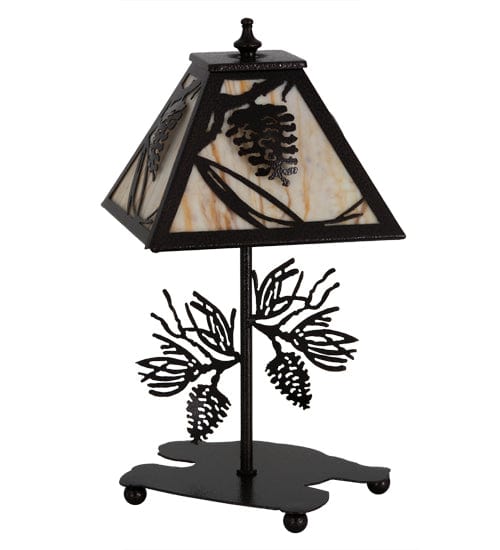 Meyda Lighting 15"H Whispering Pines Accent Lamp 180439 Chandelier Palace