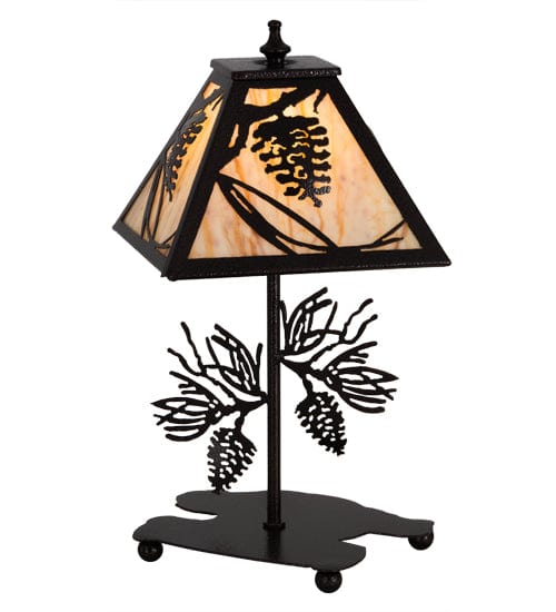 Meyda Lighting 15"H Whispering Pines Accent Lamp 180439 Chandelier Palace