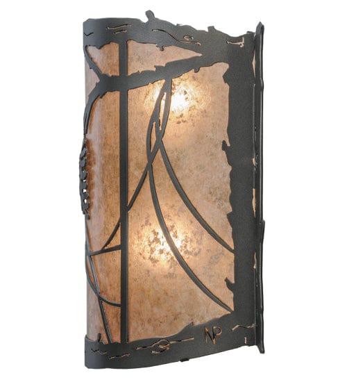 Meyda Lighting 15"W Whispering Pines Wall Sconce 13875 Chandelier Palace