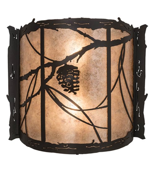 Meyda Lighting 15"W Whispering Pines Wall Sconce 98413 Chandelier Palace