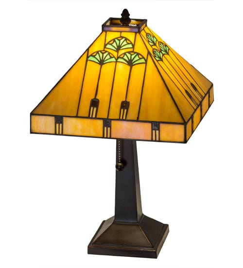 Meyda Lighting 16.5"H Ginkgo Table Lamp 141462 Chandelier Palace