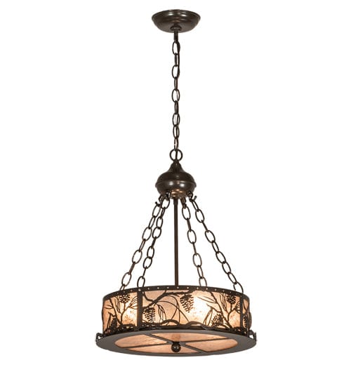 Meyda Lighting 16" Wide Whispering Pines Inverted Pendant 215902 Chandelier Palace