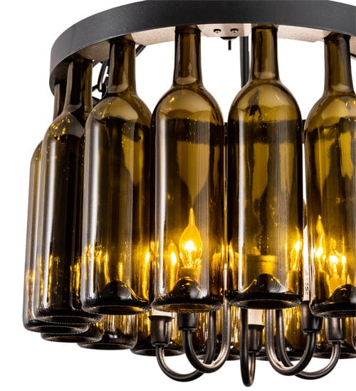 Meyda Lighting 17" Wide Tuscan Vineyard 16 Wine Bottle Pendant 214047 Chandelier Palace