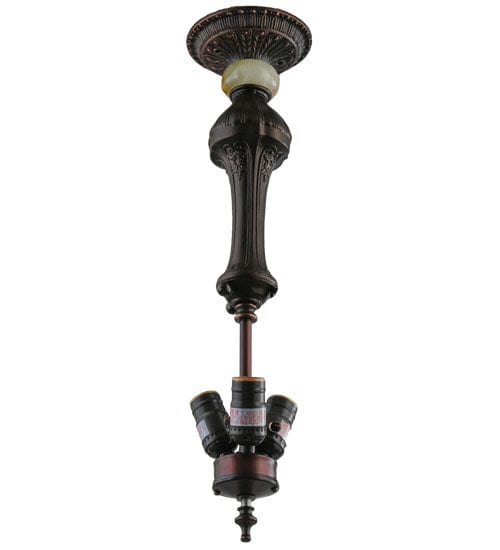 Meyda Lighting 21.5" Bulb Column/Onyx/Column 3 LT Flush 14809 Chandelier Palace