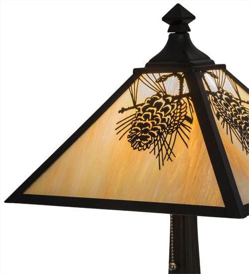 Meyda Lighting 23.5"H Winter Pine Table Lamp 181590 Chandelier Palace