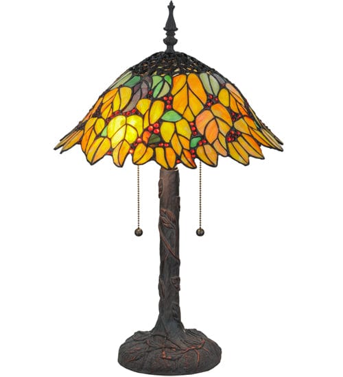 Meyda Lighting 24.5"H Follaje Table Lamp 139603 Chandelier Palace