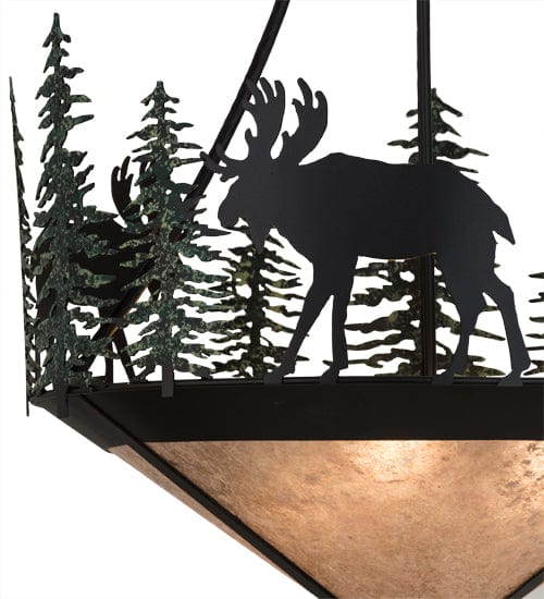 Meyda Lighting 24"W Wandering Moose Inverted Pendant 173130 Chandelier Palace