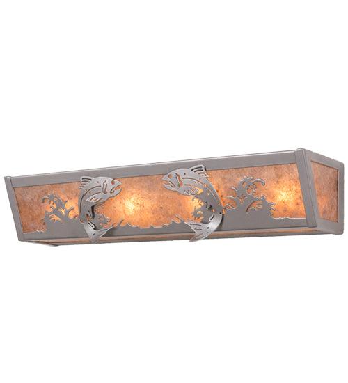 Meyda Lighting 24" Wide Leaping Trout Vanity Light 14364 Chandelier Palace
