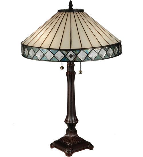 Meyda Lighting 25"H Diamondring Table Lamp 134537 Chandelier Palace