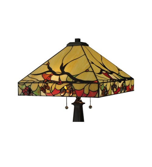Meyda Lighting 25"H Woodland Berries Table Lamp 131507 Chandelier Palace