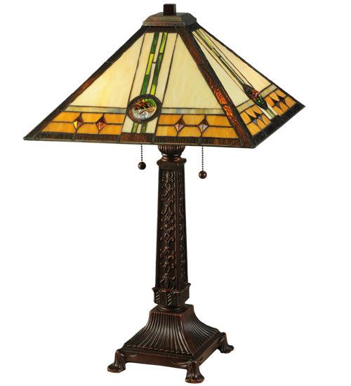 Meyda Lighting 26.5"H Carlsbad Mission Table Lamp 138771 Chandelier Palace