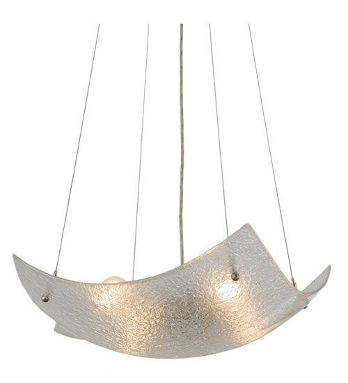 Meyda Lighting 26"W Crinkle Clear Texture Fused Glass Replacement Shade 149326 Chandelier Palace