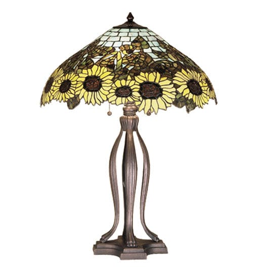 Meyda Lighting 30"H Wild Sunflower Table Lamp 47592 Chandelier Palace