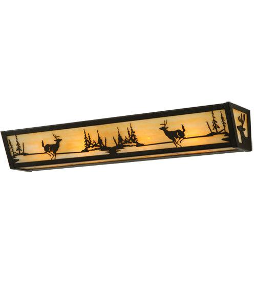 Meyda Lighting 30"W Deer at Lake Vanity Light 139230 Chandelier Palace