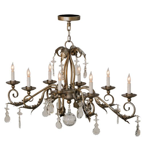 Meyda Lighting 44" Long Windsor 8 Light Oblong Chandelier 143961 | Chandelier Palace - Trusted Dealer