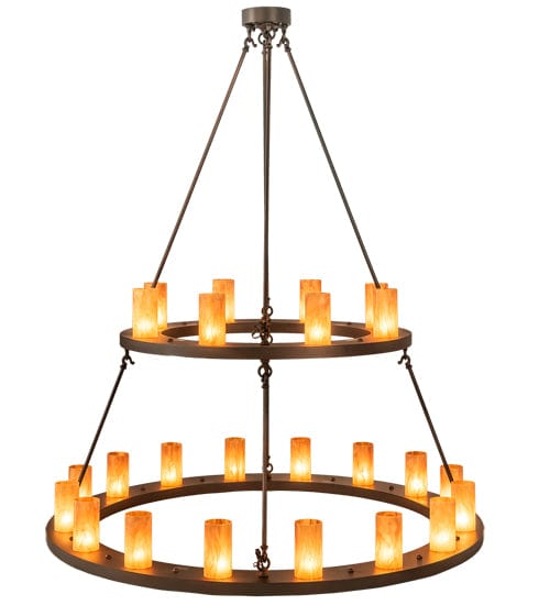 Meyda Lighting 54" Wide Loxley 24 Light Two Tier Chandelier 210577 Chandelier Palace