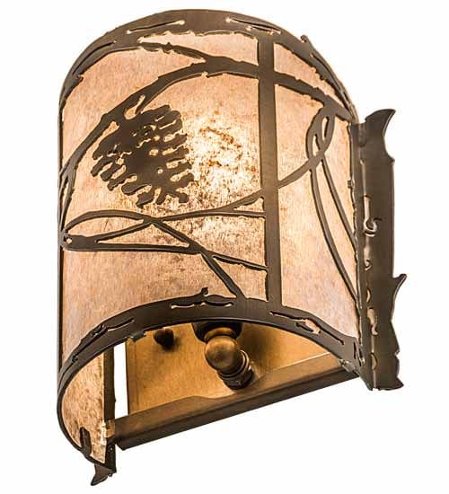 Meyda Lighting 6.5"W Whispering Pines Wall Sconce 78348 Chandelier Palace