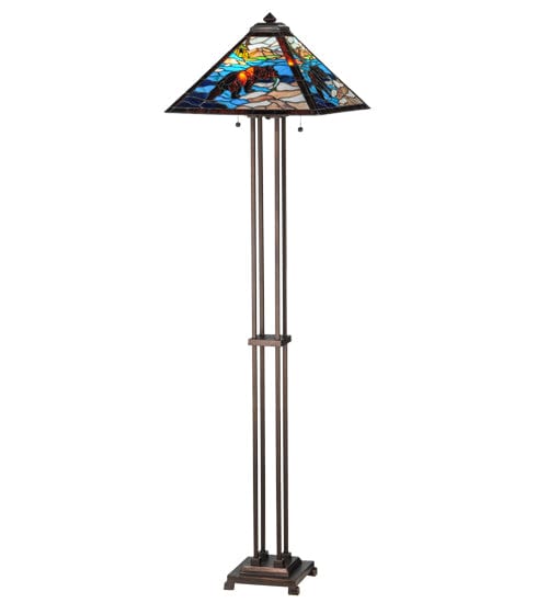 Meyda Lighting 62.5" High Grizzly Bear Floor Lamp 145045 Chandelier Palace