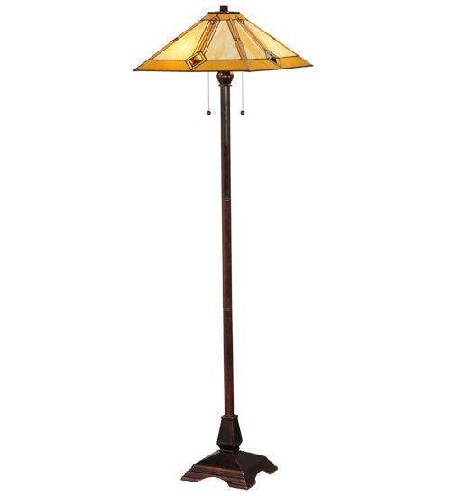 Meyda Lighting 62"H Diamond Mission Floor Lamp 138112 Chandelier Palace