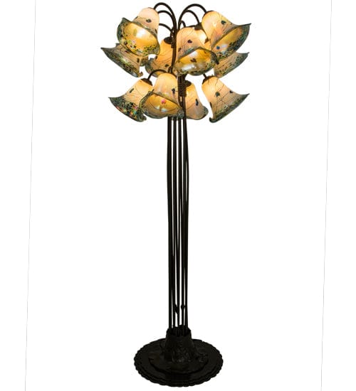Meyda Lighting 62"H Extreme Pond Lily 12 LT Floor Lamp 152071 Chandelier Palace