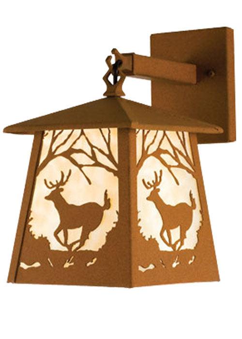 Meyda Lighting 7.5"W Deer at Dawn Hanging Wall Sconce 15278 Chandelier Palace