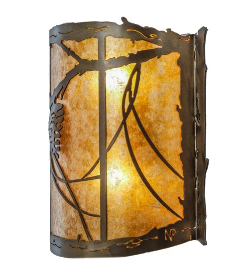 Meyda Lighting 7"W Whispering Pines Wall Sconce 32826 Chandelier Palace