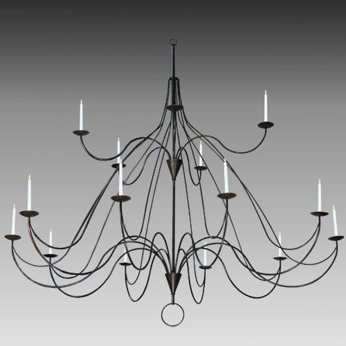 Meyda Lighting 96"W Polonaise 15 Candles Two Tier Chandelier 127595 Chandelier Palace