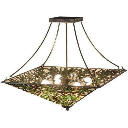 Meyda Lighting Ceiling Fixture, Inverted Pendants Default Acorn & Oak Leaf Ceiling Fixture By Meyda Lighting 163023