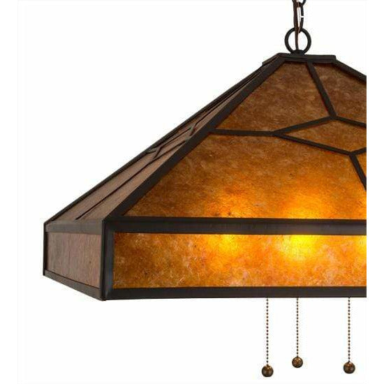 Meyda Lighting Ceiling Fixture, Pendants Default Amber Mica Diamond Mission Ceiling Fixture By Meyda Lighting 14918