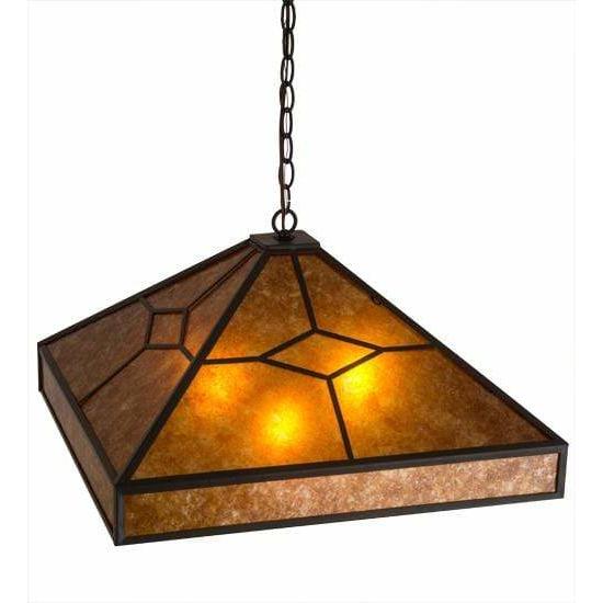 Meyda Lighting Ceiling Fixture, Pendants Default Amber Mica Diamond Mission Ceiling Fixture By Meyda Lighting 14918