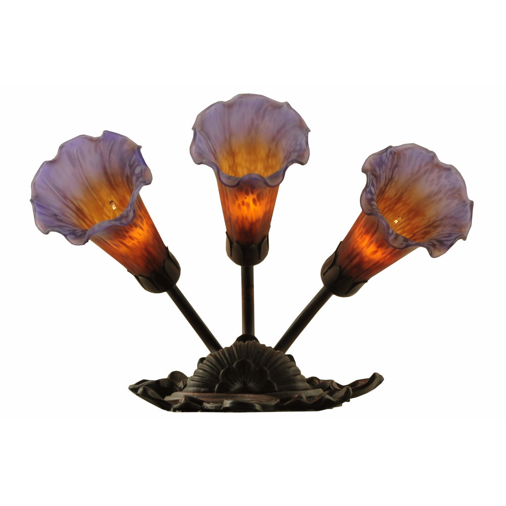 Meyda Lighting Wall Sconces, Three Lights Default Amber/Purple Pond Lily Wall Sconces By Meyda Lighting 17205