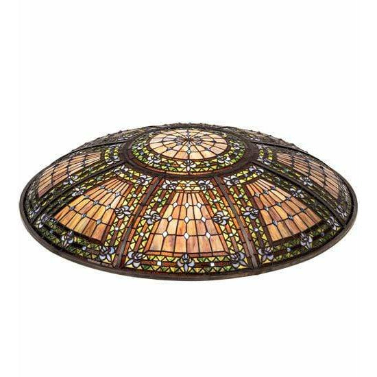 Meyda Lighting Shade Only, Copperfoil Default Fleur-De-Lis Dome Shade Only By Meyda Lighting 99672