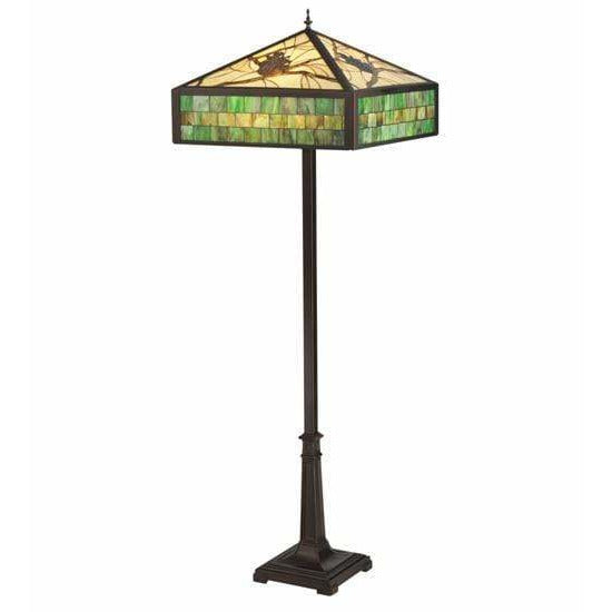 Meyda Lighting Floor Lamps, Default Green Pine Branch Mission Floor Lamps By Meyda Lighting 119175