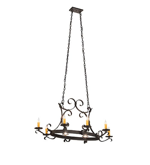 Meyda Lighting Handforged Oval Ceiling Fixture 204941 Chandelier Palace