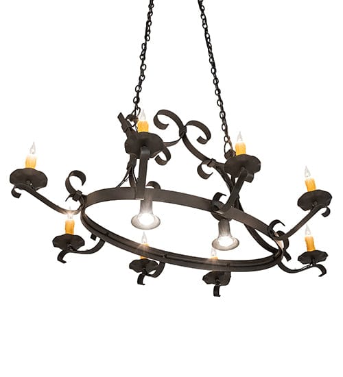 Meyda Lighting Handforged Oval Ceiling Fixture 204941 Chandelier Palace