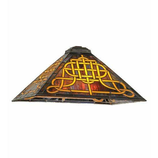 Meyda Lighting Shade Only, Copperfoil Default Knotwork Mission Shade Only By Meyda Lighting 47581